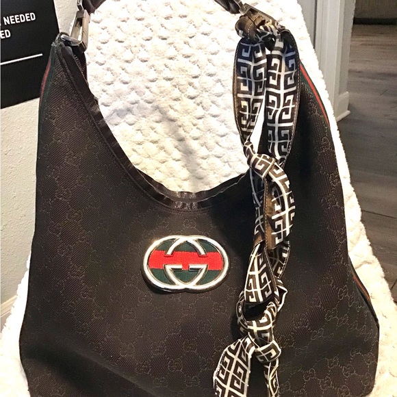 Gucci Monogrammed Canvas Customized Hobo Bag - Picture 8 of 13